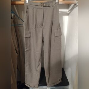 Zara Women's Taupe Cargo Jumpsuit